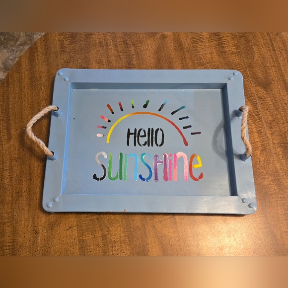 Blue Metal Serving Pan - Picture 1 of 3
